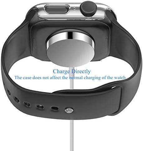 מארז קשיח של Ewuonu [2 חבילה] לסדרת Apple Watch 6/SE 40 ממ עם מגן מסך זכוכית מחוסמת מובנית, מכסה מגן דק למחשב עבור